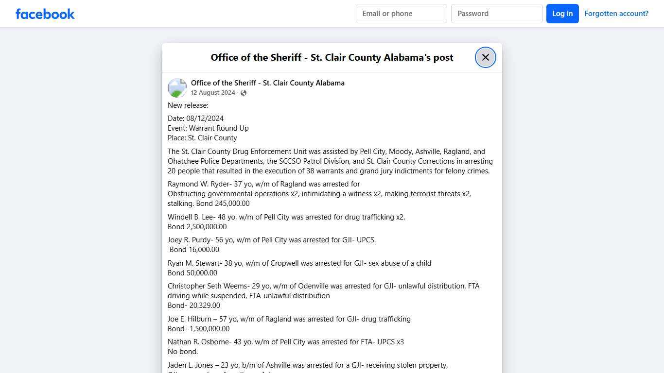 New... - Office of the Sheriff - St. Clair County Alabama Facebook